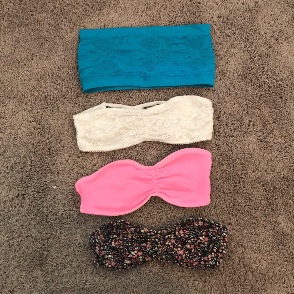 BUNDLE Bandeau bra’s XS/S